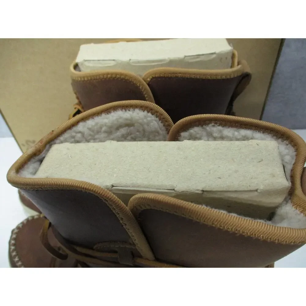 Manitobah Footwear Pacific Half Winter Boots Oak Brown Womens Sz 7